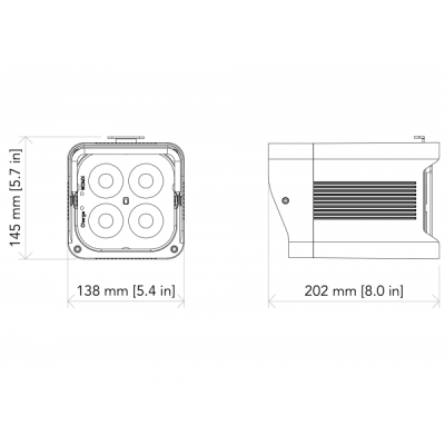 PROLIGHT - Smart BatPlus - proiettore LED a batteria  4x12W RGBW LEDs