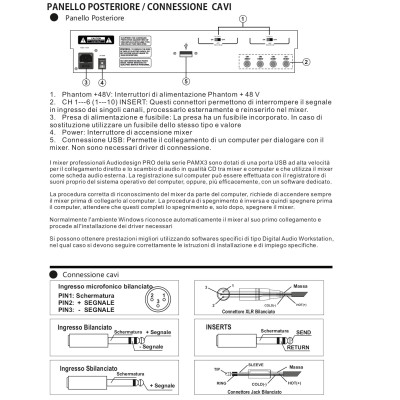 PAMX 3.82 - AUDIO DESIGN PRO - Mixer professionale a 14 canali per eventi live con DSP e Connessione USB