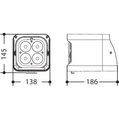 PROLIGHT - Smart BatHEX - proiettore LED a batteria 4x12W RGBWAP LEDs