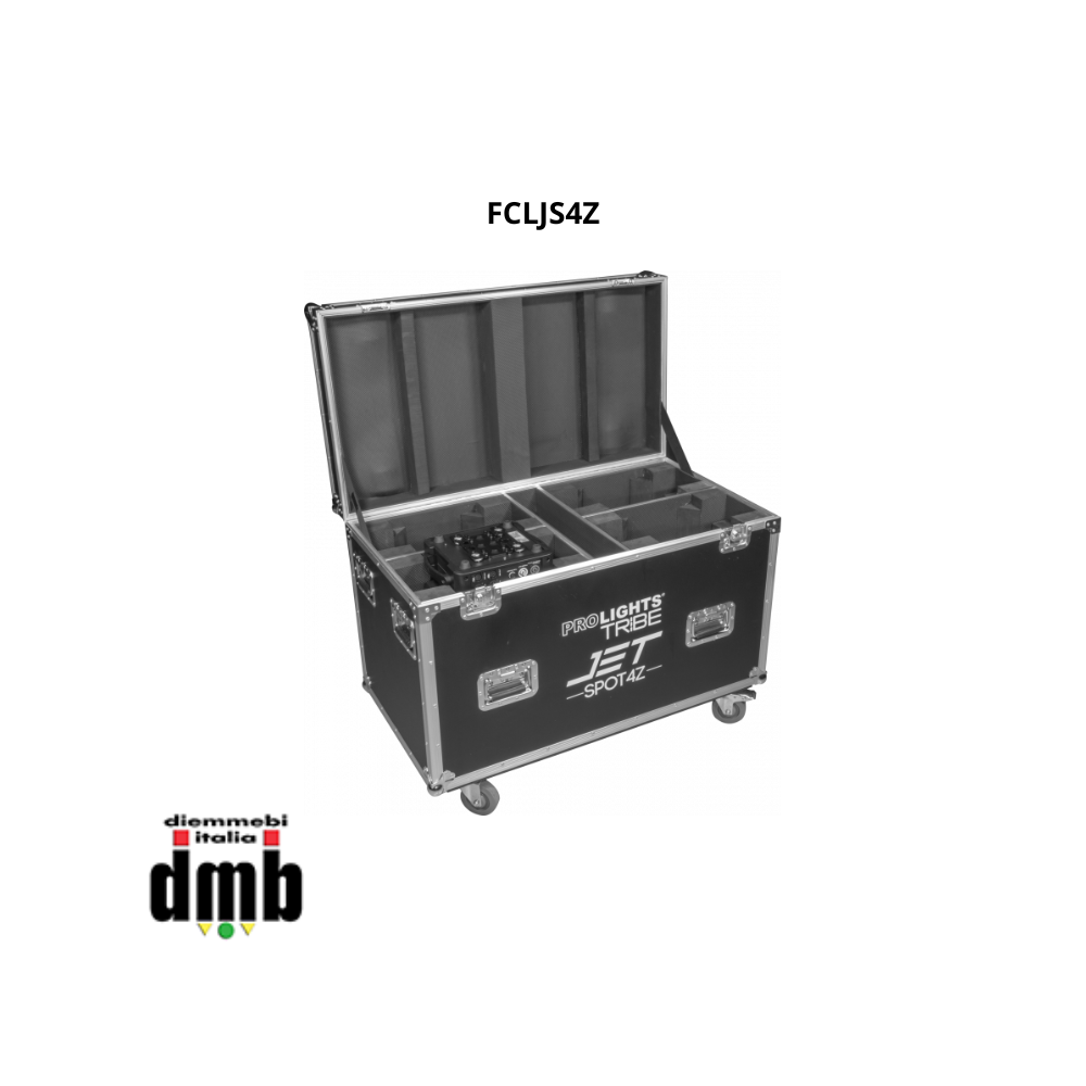 PROLIGHTS - FCLJS4Z - TRIBE - Flight case per 4 Teste mobili JETSPOT4Z