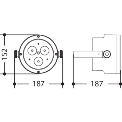 TRIBE - FLATPAR3H - Faro proiettore PAR LED 3x8W RGBWAP IP30