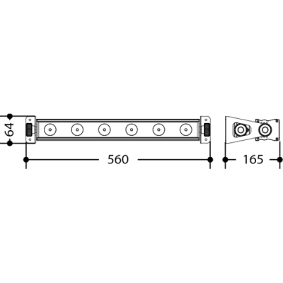 TRIBE - LUMIPIX6TRI - Barra Cambiacolori lineare con Fari a Led