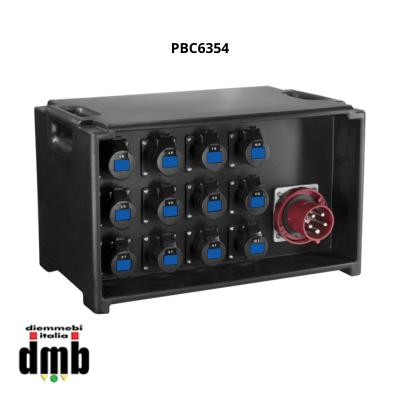 GDE - PBC6354 - Power-box portatile per la distribuzione elettrica, ingresso spina 63A-5p