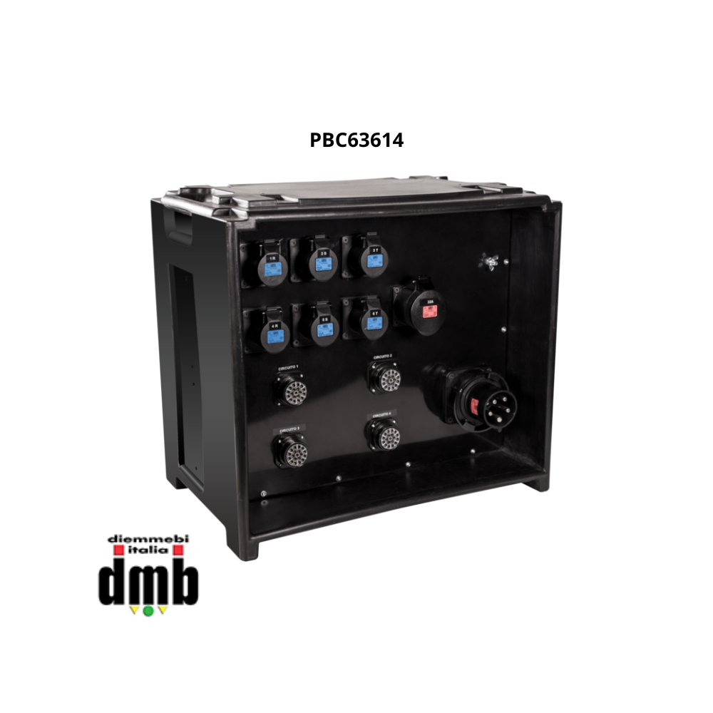 GDE - PBC63614 - Power-box per la distribuzione elettrica, ingresso spina 63A-5p.