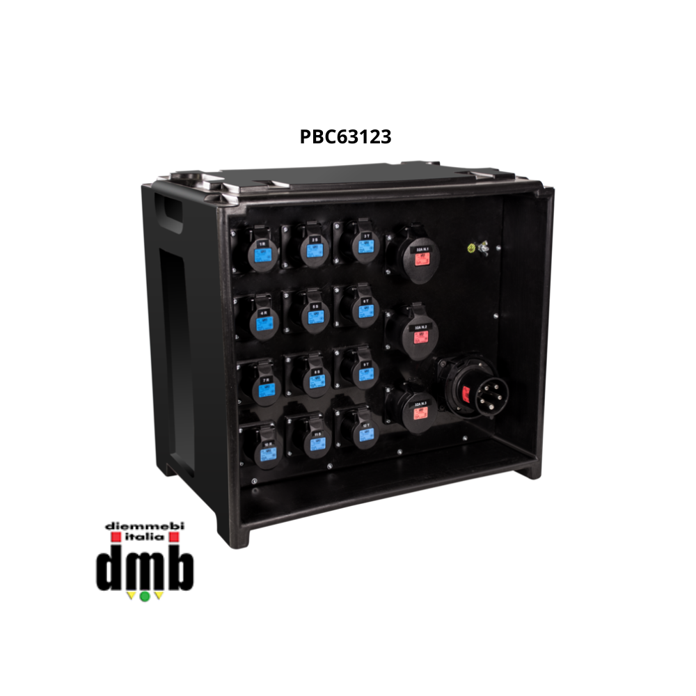 GDE - PBC63123 - Power-box per la distribuzione elettrica, ingresso spina 63A-5p.