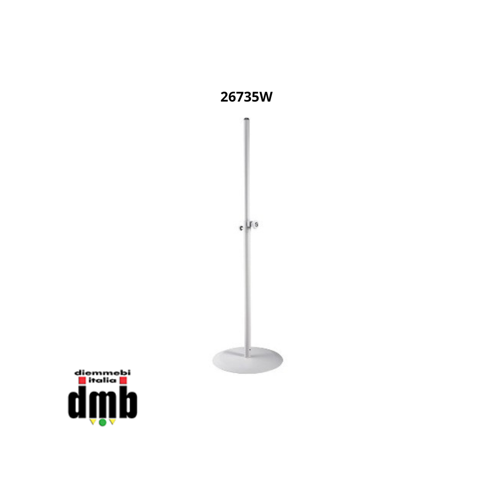 KONIG & MEYER - 26735W - Stand Bianco con base tonda in acciaio per diffusori