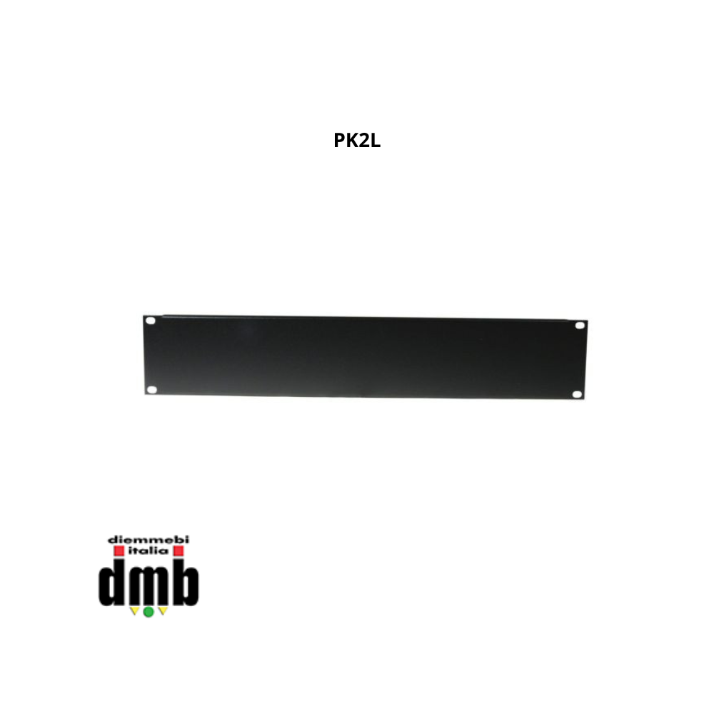 MD ITALY - PK2L - Pannello cieco a rack 2 unità nero