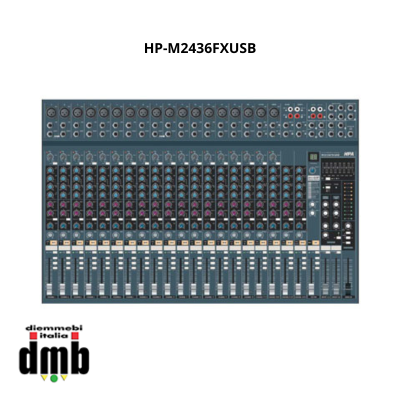 HP AUDIO - HP-M2436FXUSB - Mixer 24 canali con Eﬀetti Digitali e porta USB per PC