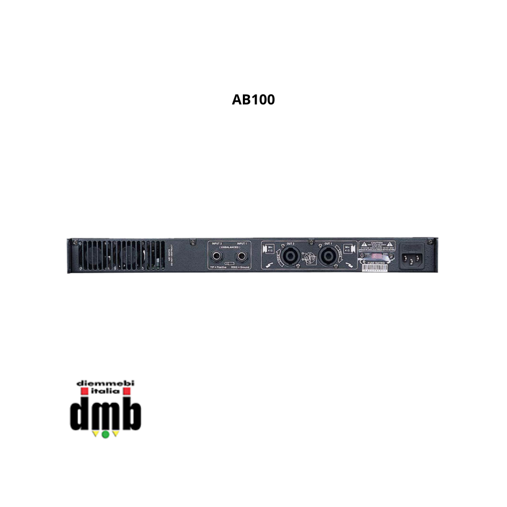 HP AUDIO - AB100 - Ampliﬁcatore di potenza in classe AB 2x70/100W 8/4 ohm