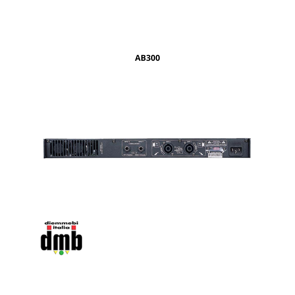 HP AUDIO - AB300 - Ampliﬁcatore di potenza in classe AB 2x200/300W 8/4 ohm