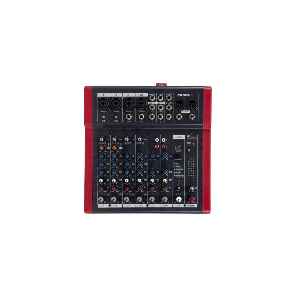PROEL - MQ10FX - Ultra-compact 10-channel audio mixer with effects