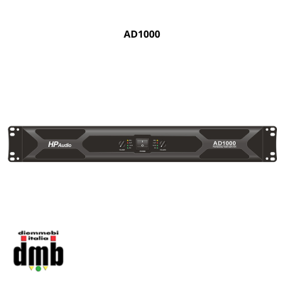 HP AUDIO - AD1000 - Ampliﬁcatore di potenza in classe D 2x1000/1500W 8/4 ohm