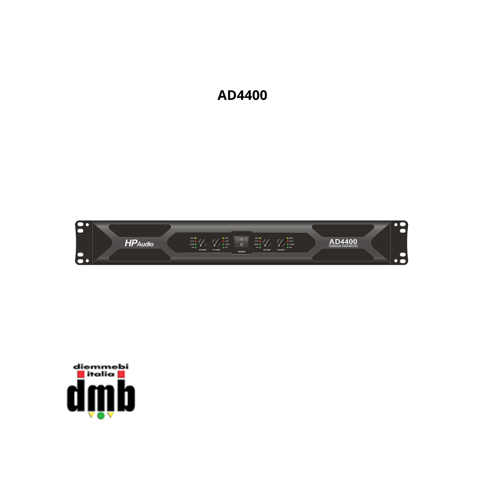 HP AUDIO - AD4400 - Ampliﬁcatore di potenza in classe D 4x400/600W 8/4 ohm