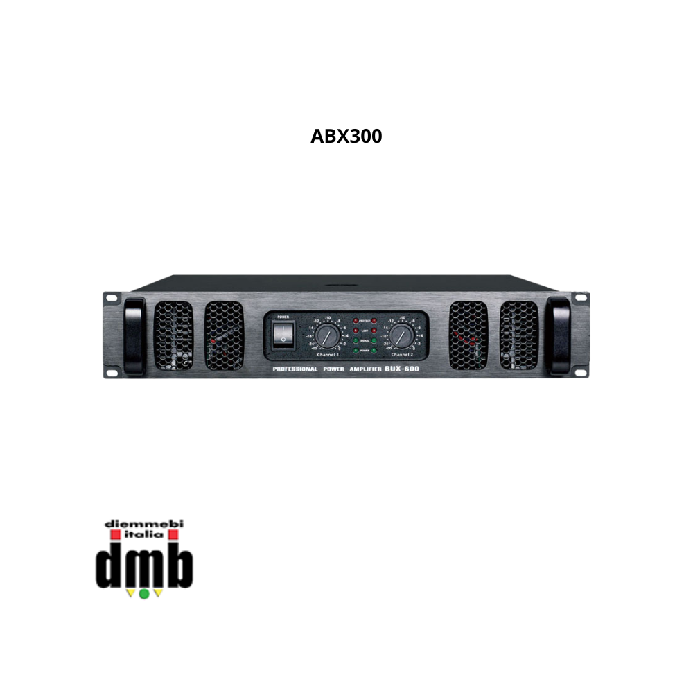 HP AUDIO - ABX300 - Ampliﬁcatore di potenza in classe AB 2x300/450W 8/4 ohm