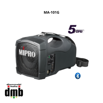 MIPRO - MA-101G - Ampliﬁcazione portatile 50W a batteria e corrente con Bluetooth integrato