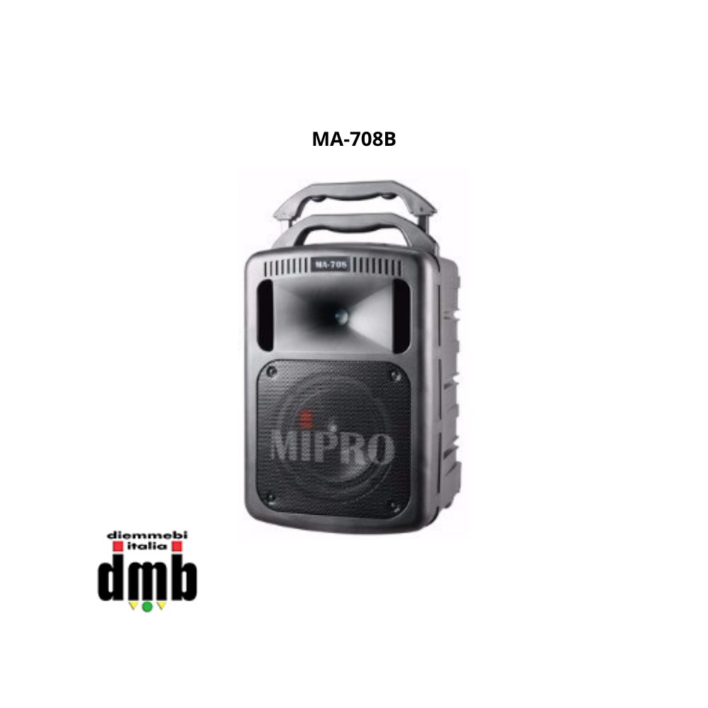 MIPRO - MA-708B - Amplificazione portatile da 190W a batteria e corrente + Bluetooth