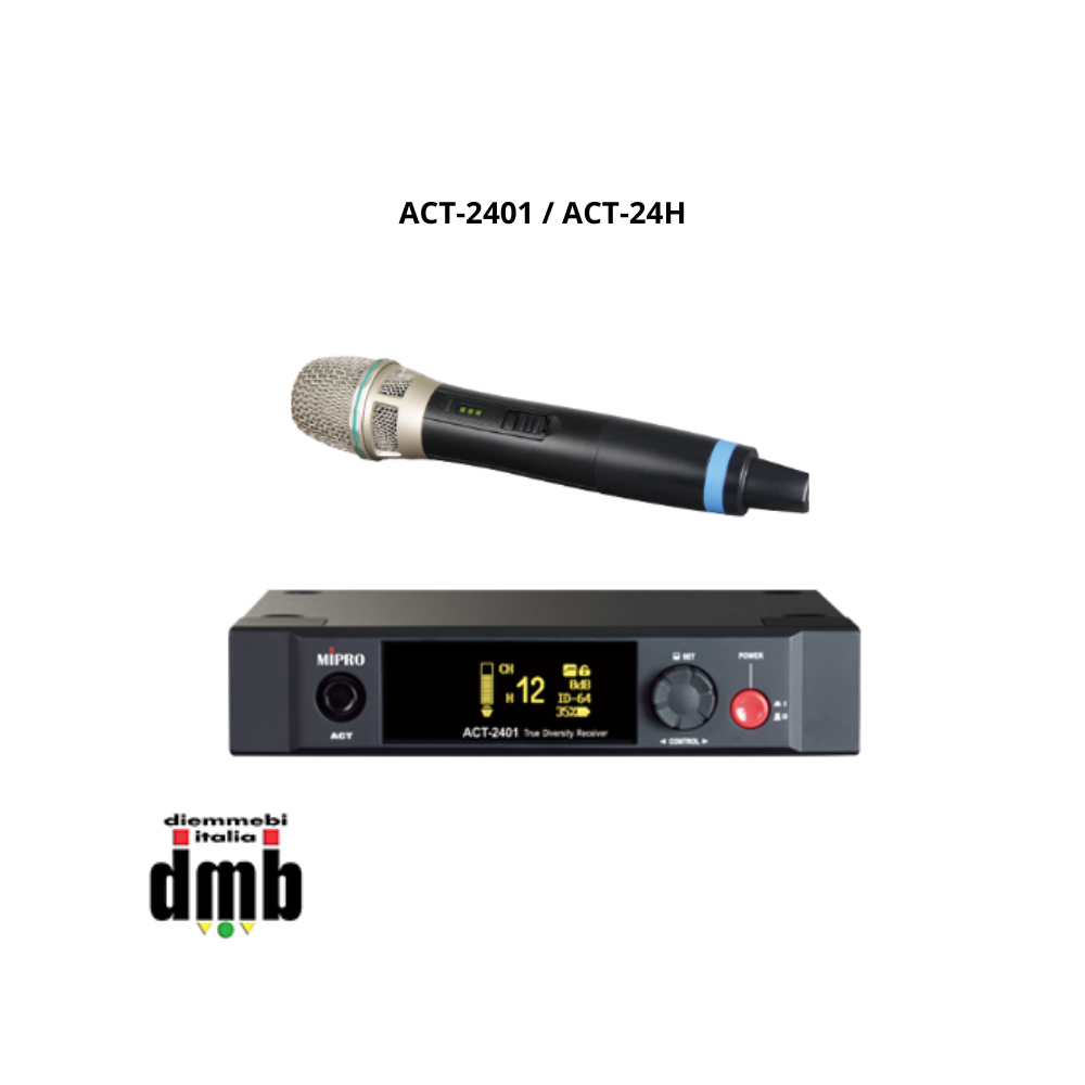 KIT MIPRO - ACT-2401 / ACT24H - Ricevitore singolo ACT 12 + MIPRO - ACT-24H 2.4GHz