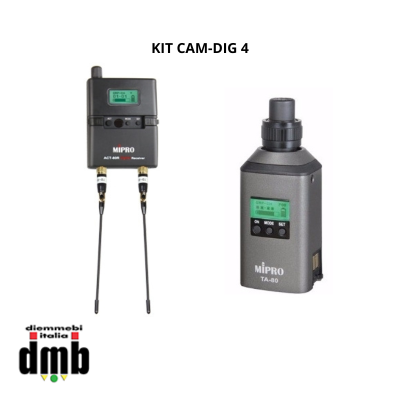 MIPRO - KIT CAM-DIG 4 - Kit per Telecamere con Ricevitore + Trasmettitore digitale