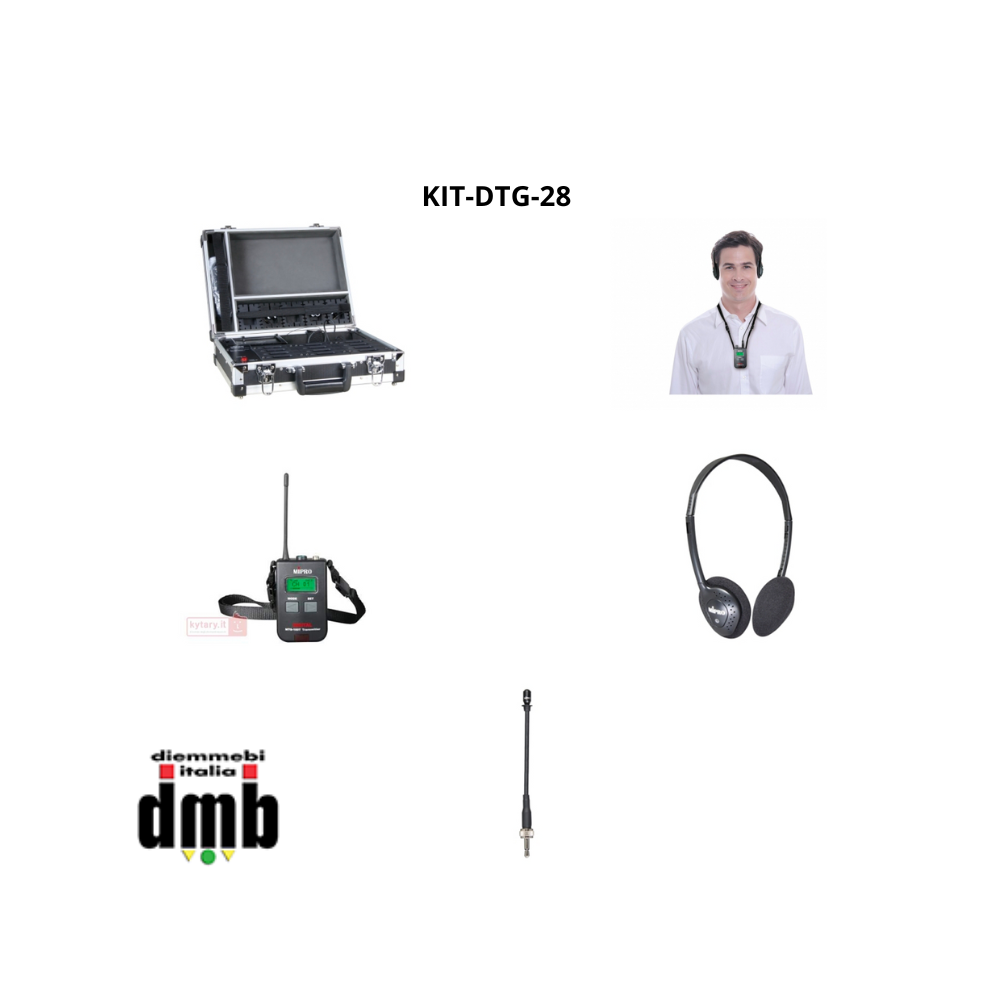 MIPRO - KIT-DTG-28 - Kit Completo per Audio Guide per 28 persone