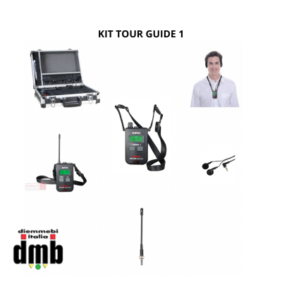 MIPRO - KIT TOUR GUIDE 1 - Kit per Tour Guide con 1 trasmettitore e 11 ricevitori