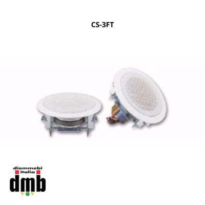 P.AUDIO - CS-3FT - Mini diffusore acustico da incasso soffitto parete Full Range 8 Ohm con trasformatore di linea 100 V