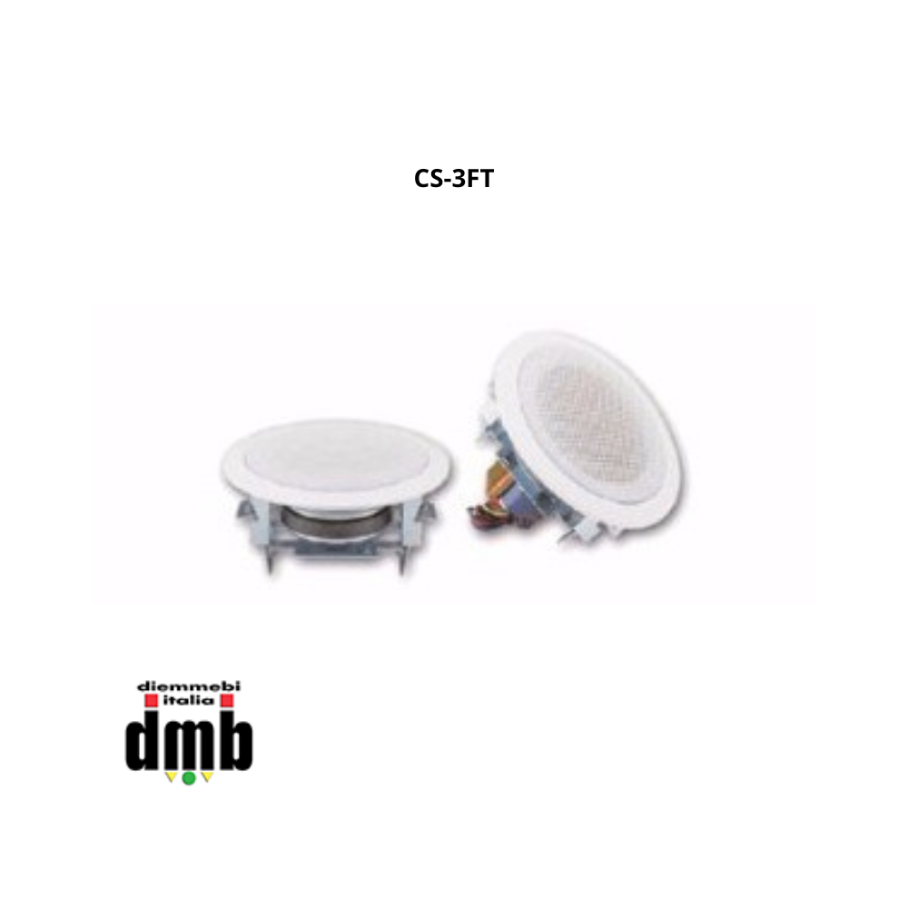 P.AUDIO - CS-3FT - Mini diffusore acustico da incasso soffitto parete Full Range 8 Ohm con trasformatore di linea 100 V