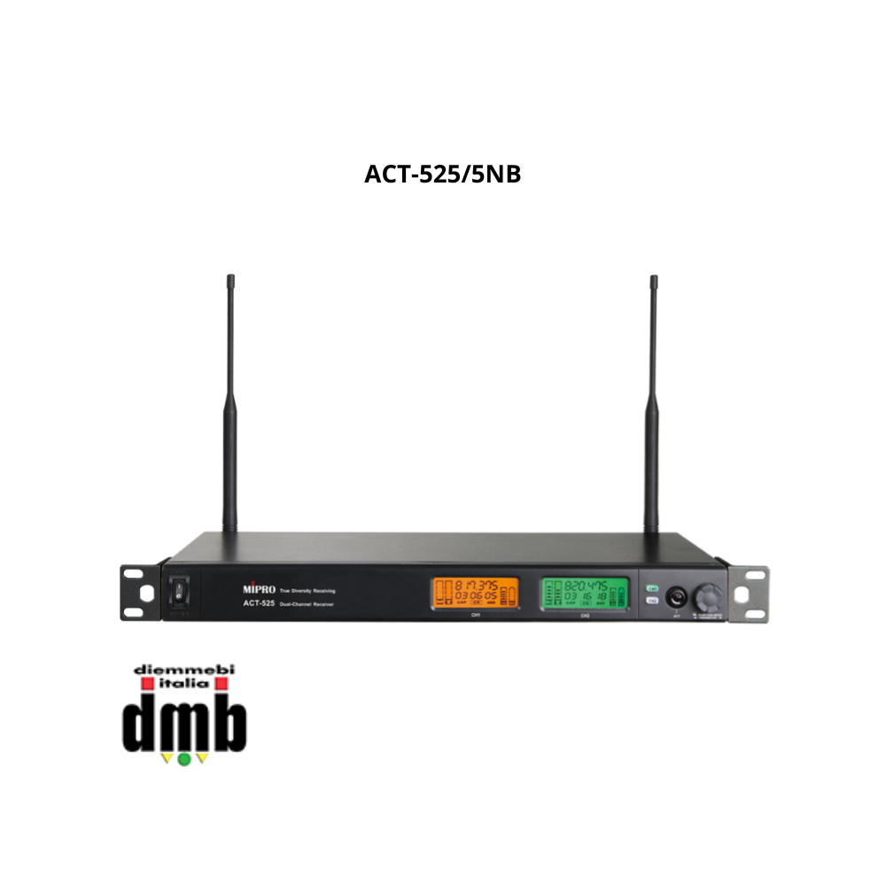 MIPRO - ACT-525/5NB - Ricevitore doppio - UHF ACT - Banda 24MHz - PC Control