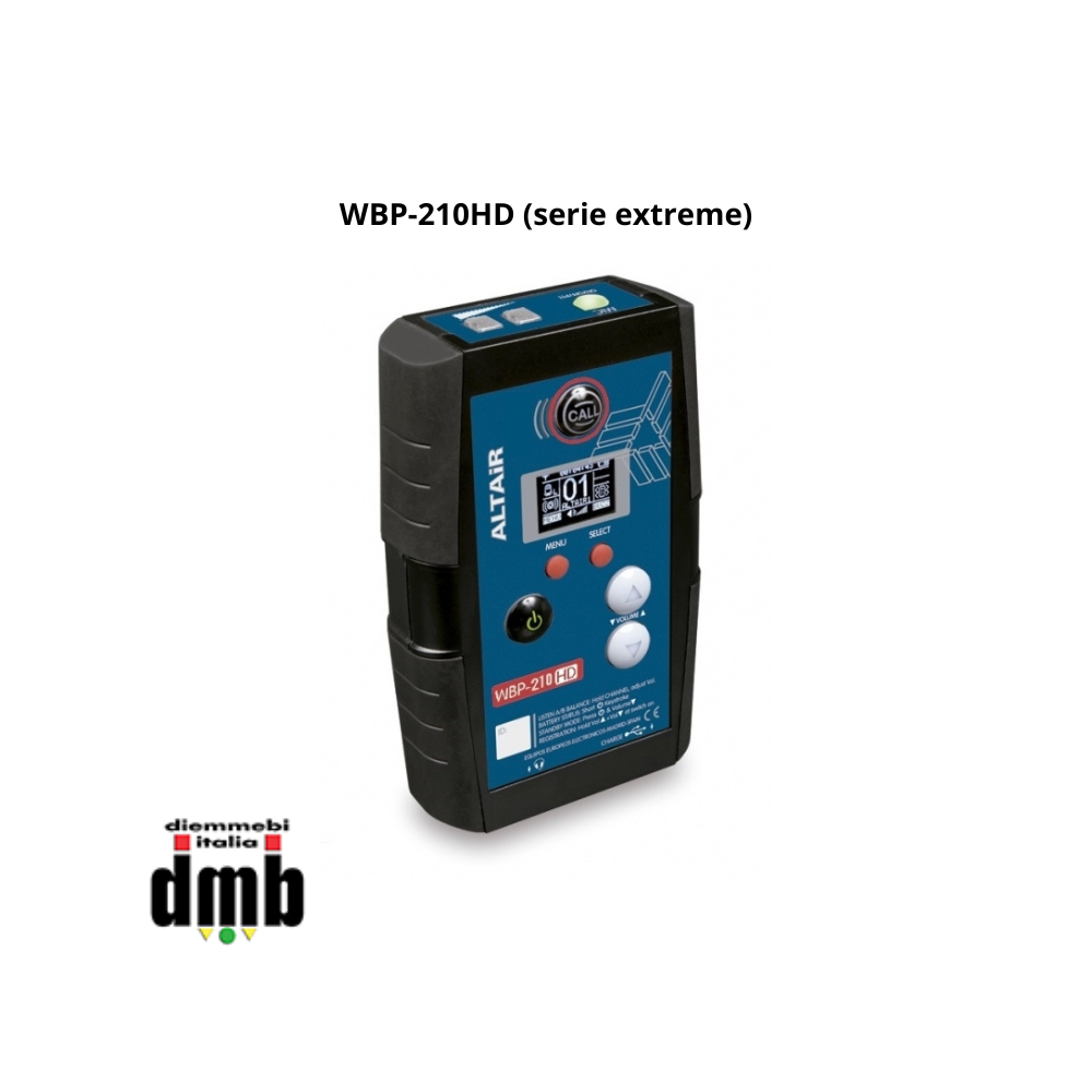 ALTAIR - WBP-210HD (serie extreme) - Beltpack wireless a canale singolo per sistemi intercom wireless