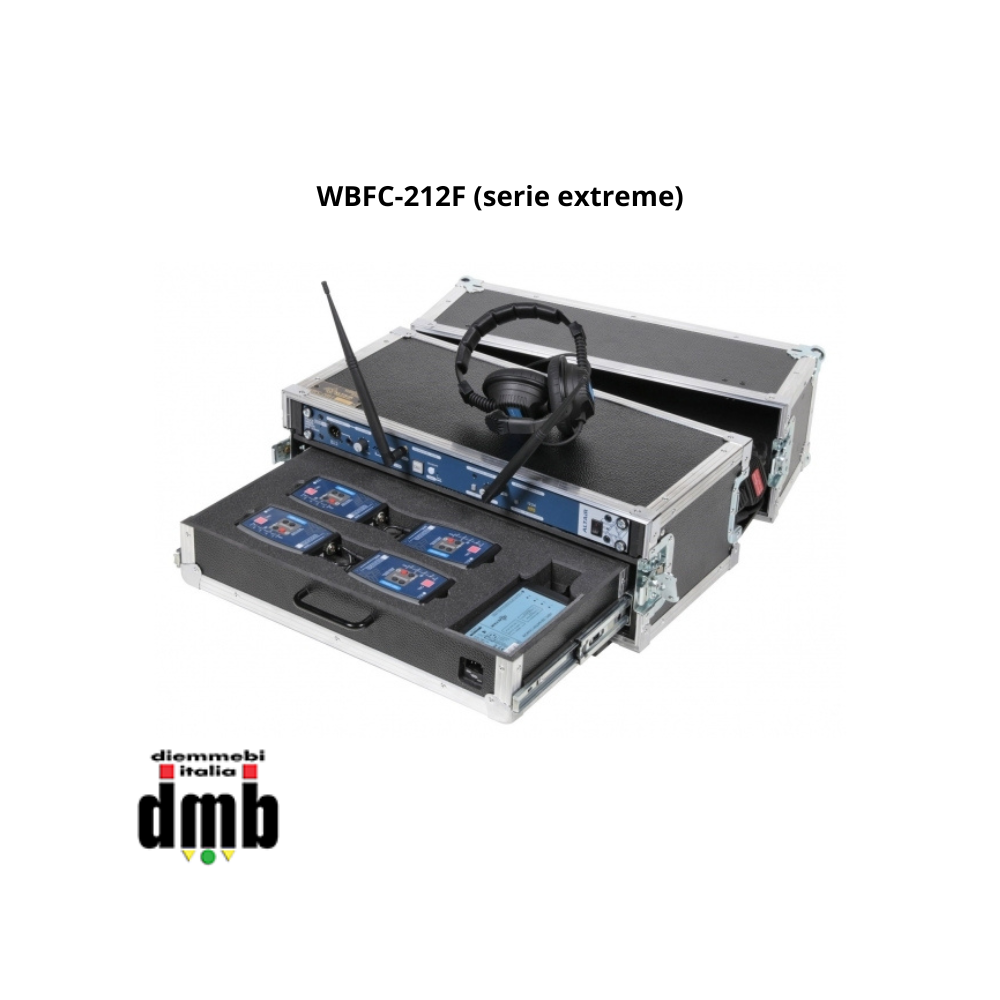 ALTAIR - WBFC-212F (serie extreme) - Flight case per sistema intercom wireless completo doppio canale + 8 beltpack