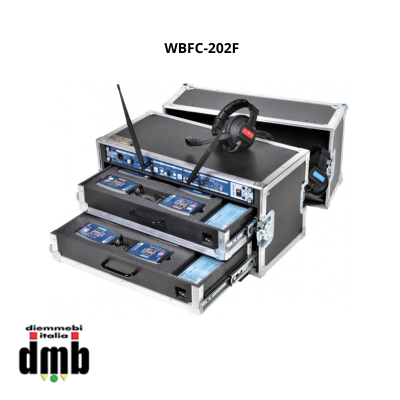 ALTAIR - WBFC-202F - Flight case per sistema intercom wireless completo doppio canale + vano per 2 caricatori