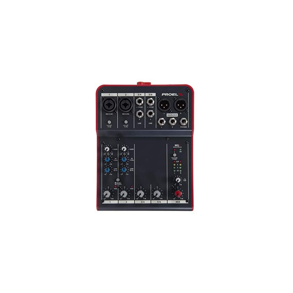 PROEL - MQ6 - Ultra-compact 6-channel audio mixer