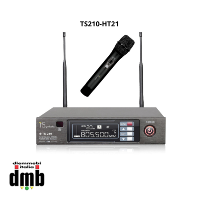 TSYMBOLS - TS210-HT21 - Ricevitore Diversity con Trasmettitore palmare HT-21, UHF Single CH.