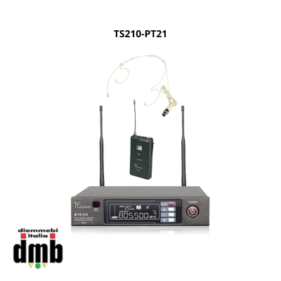 TSYMBOLS - TS210-PT21- Ricevitore Diversity con Bodypack PT-21 e archetto UHF Single CH.