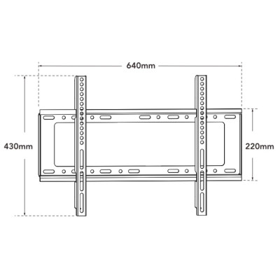 TECHLY - ICA-PLB 262L - Staffa a Muro Fissa Slim TV LED LCD 30-70" Nero