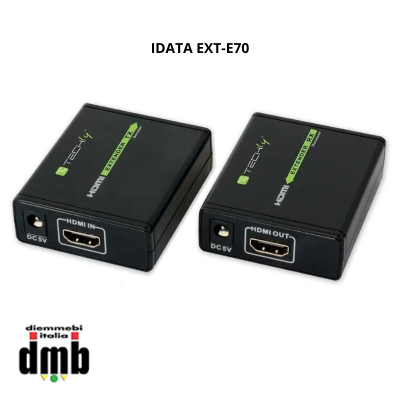 TECHLY - IDATA EXT-E70 - Extender HDMI™ Full HD 3D su cavo Cat. 5E/6/6A/7 fino 60 metri