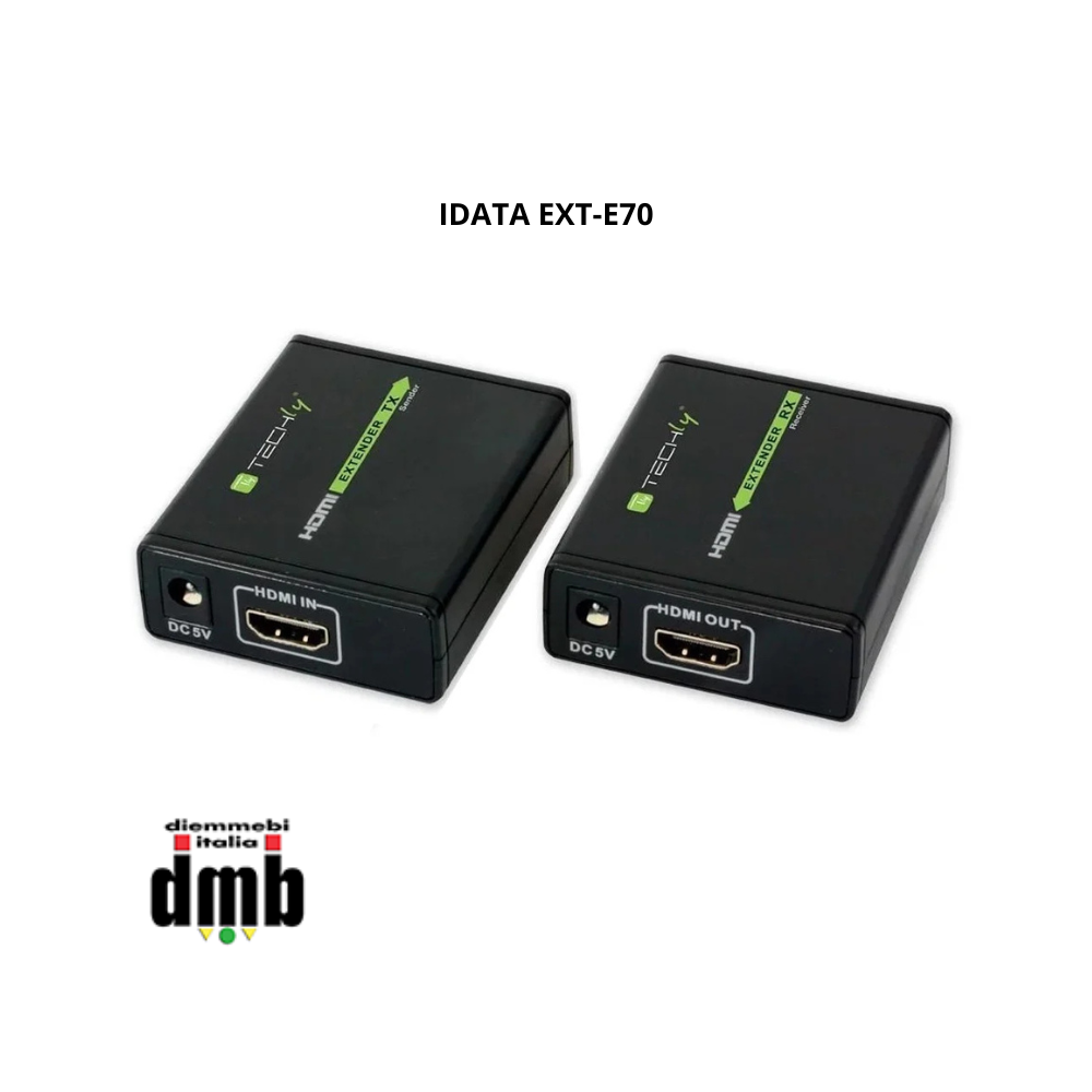 TECHLY - IDATA EXT-E70 - Extender HDMI™ Full HD 3D su cavo Cat. 5E/6/6A/7 fino 60 metri