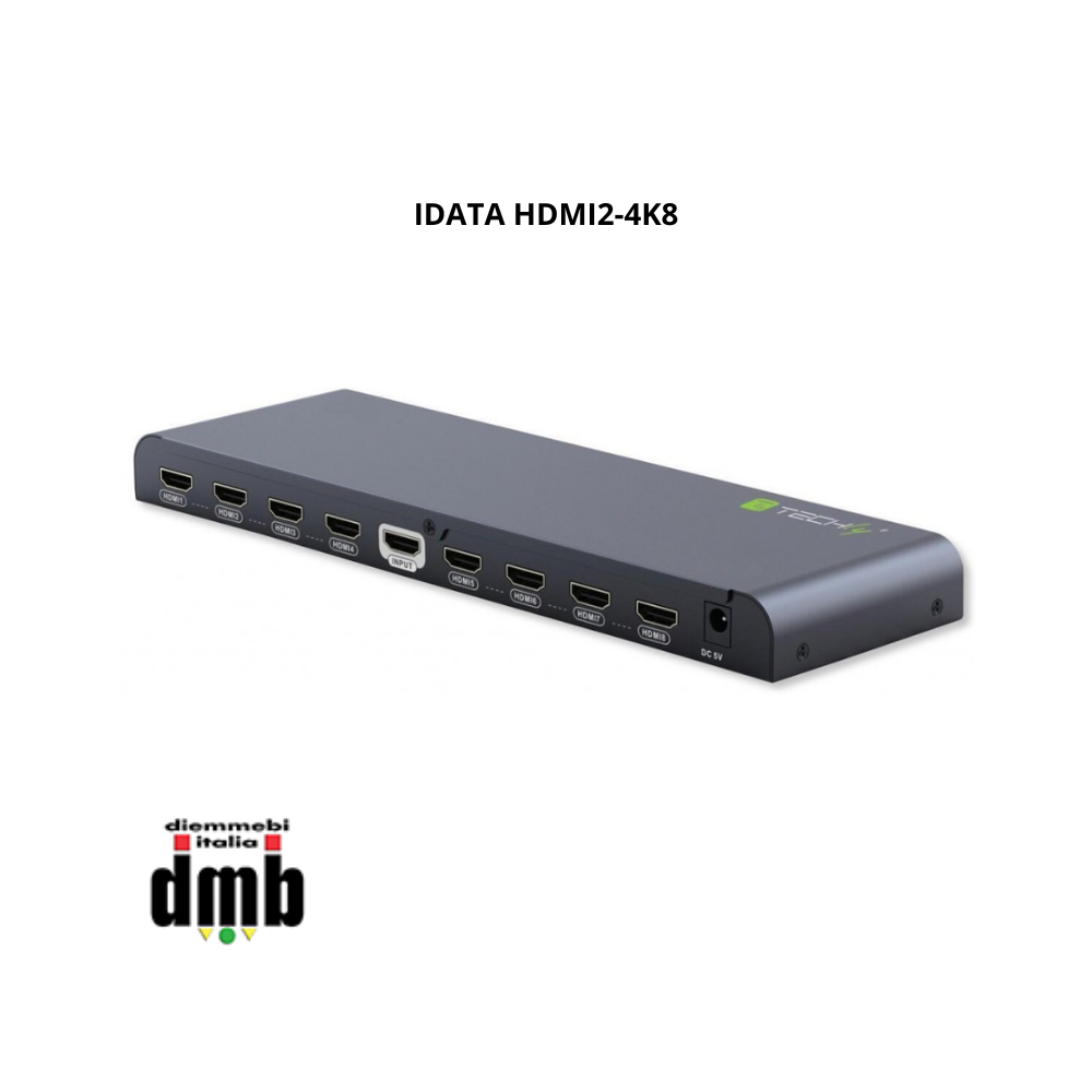 TECHLY - IDATA HDMI2-4K8 - Splitter HDMI2.0 4K UHD 3D 8 vie