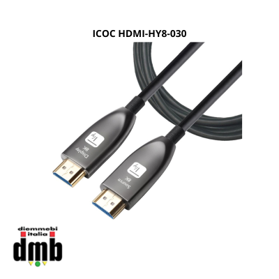 TECHLY - ICOC HDMI-HY8-030 - Cavo Ottico Attivo HDMI™ 2.1 AOC 8K 48Gbps eARC HDMI™ A/A M/M 30m