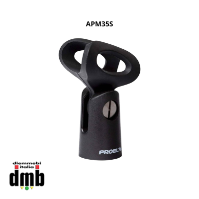 PROEL - APM35S - Supporto piccolo in ABS per microfoni con diametro tra i 22mm e 27mm.