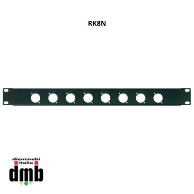 PROEL - RK8N - Pannello rack 8 XLR/SPEAKON (ø 24 mm.)