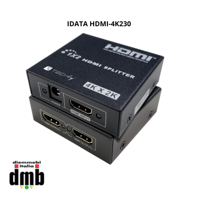 TECHLY - IDATA HDMI-4K230 - Splitter HDMI 4K UHD 3D a 2 vie