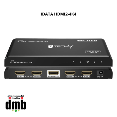 TECHLY - IDATA HDMI2-4K4 - Splitter HDMI2.0 4K UHD 3D 4 vie