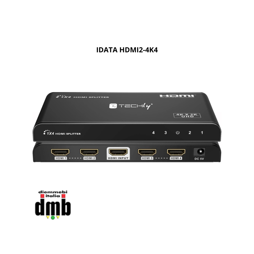 TECHLY - IDATA HDMI2-4K4 - Splitter HDMI2.0 4K UHD 3D 4 vie