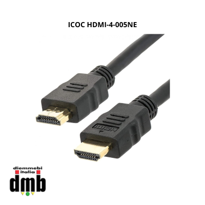 TECHLY - ICOC HDMI-4-005NE - Cavo HDMI™ High Speed con Ethernet A/A M/M 0,5 m Nero