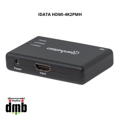 TECHLY - IDATA HDMI-4K2PMH - Splitter HDMI 4K UHD 3D con LED 2 vie