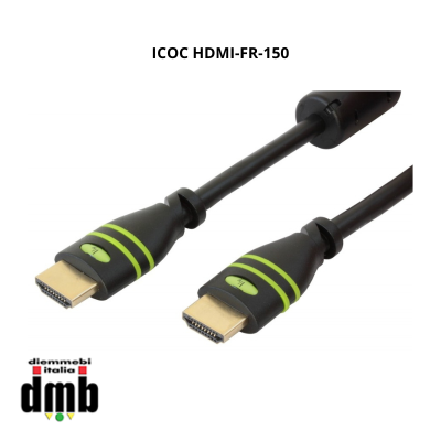 TECHLY - ICOC HDMI-FR-150 - Cavo HDMI™ High Speed con Ethernet A/A M/M con Ferrite 15m