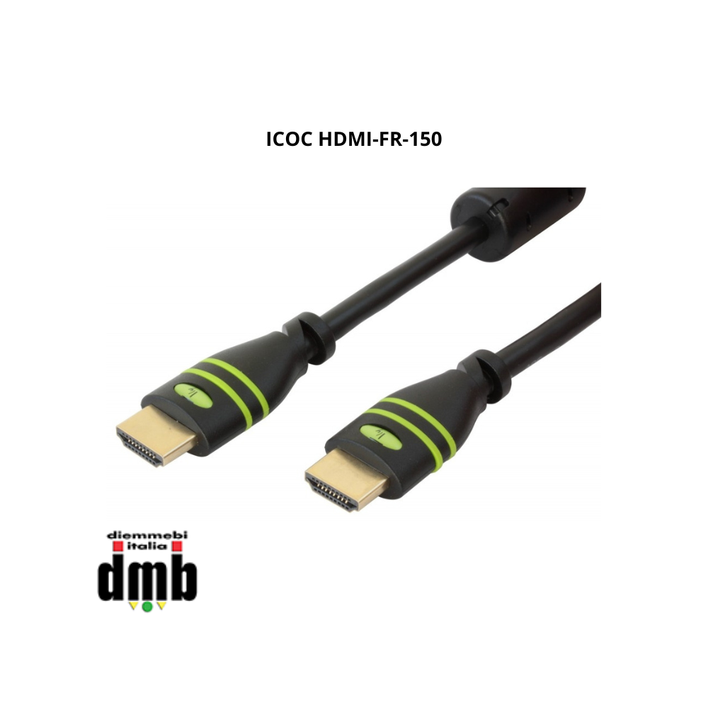 TECHLY - ICOC HDMI-FR-150 - Cavo HDMI™ High Speed con Ethernet A/A M/M con Ferrite 15m