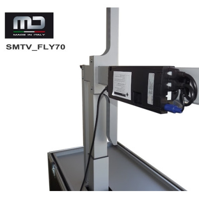 MD ITALY - SMTV_FLAY70-FC - Supporto motorizzato per monitor max 70" in flight case su ruote