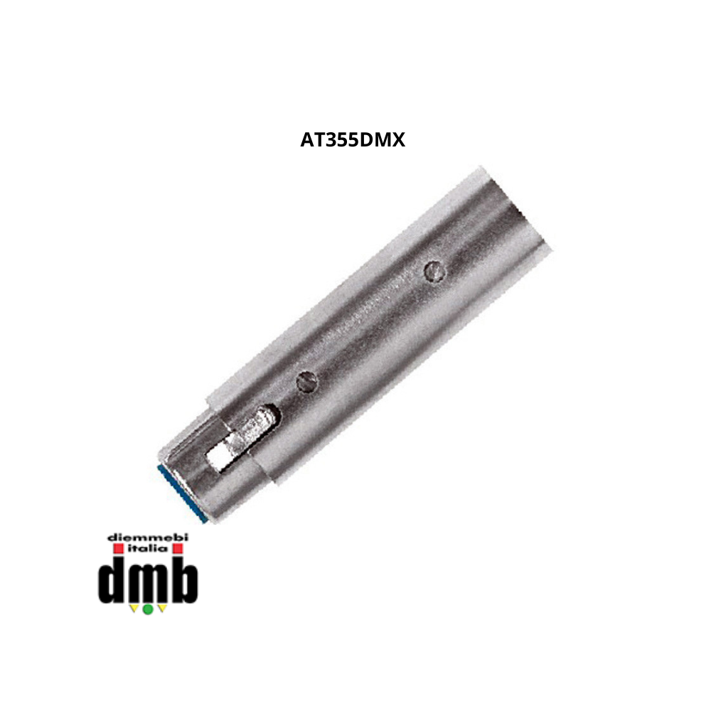 PROEL - AT355DMX - Adattatore in metallo per cavi DMX: presa XLR 5 poli / spina XLR 3 poli