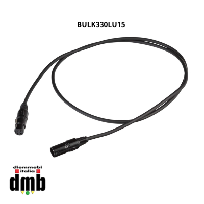 PROEL - BULK330LU15 - Cavo DMX per segnale DMX512 con connessioni presa volante XLR 3P PROEL